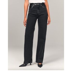 Abercrombie Mixed Fabric High Rise 90s Relaxed Jeans